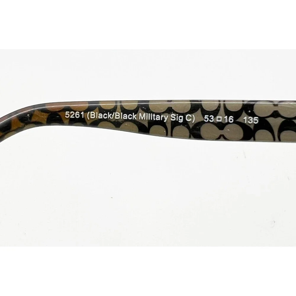 Coach Eyeglasses Womens Black HC 6062 Darcy Military Sig C 53-16-135